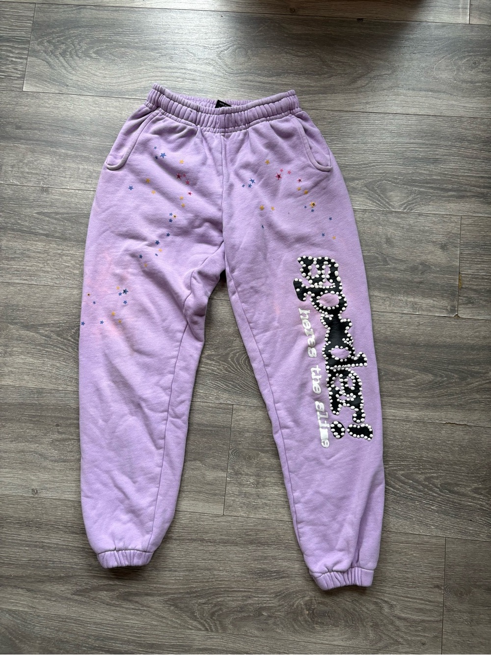 Light purple Sp5der Sweatpants